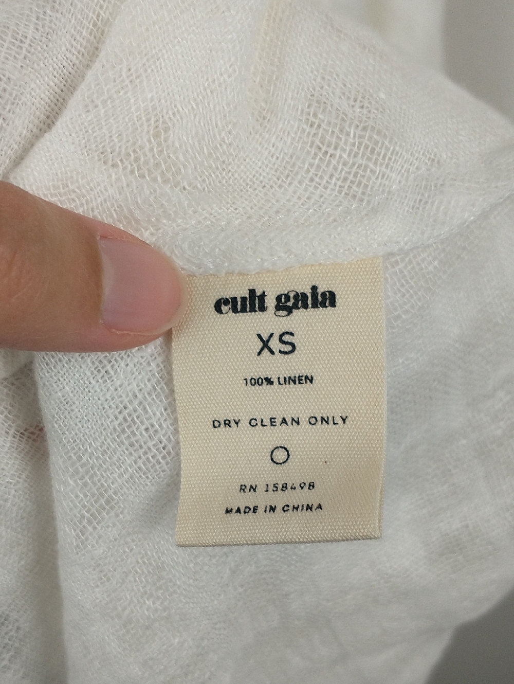 Cult Gaia Halter Maxi Dress XS Off White Sheer Linen Gauze Beach Coverup - Picture 12 of 13